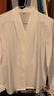 特洛曼白色職業(yè)襯衫女長(cháng)袖V領(lǐng)氣質(zhì)休閑免燙春秋內搭上衣顯瘦雪紡襯衣 曬單實(shí)拍圖
