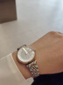 阿瑪尼Armani阿瑪尼手表女士滿(mǎn)天星淡粉色時(shí)尚潮流超薄鑲鉆防水專(zhuān)用腕表 AR1926間金白皮盤(pán) 曬單實(shí)拍圖