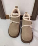 駱駝（CAMEL）雪地靴女舒適厚底魔術(shù)貼加絨勃肯棉鞋 L25W504035 卡其 37 曬單實(shí)拍圖