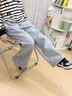 酷樂(lè )羊女童褲子春秋2026新款童裝洋氣女孩中大童運動(dòng)休閑褲兒童春季衛褲 灰色 140 建議身高130cm 曬單實(shí)拍圖