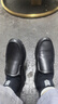 宜馳（EGCHI）新款商務(wù)休閑鞋男皮鞋大碼套腳頭層牛皮中年鞋子 36274 黑色 39 曬單實(shí)拍圖