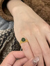 周六福（ZLF）  金鑲玉戒指女大氣足金和田碧玉戒指送媽媽送老婆生日禮物 12號（可調節） 曬單實(shí)拍圖