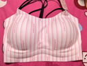 維多利亞的秘密 維密舒適果凍條軟支撐無(wú)痕字母美背肩帶背心內衣文胸送女友禮物 63FW粉條紋-交叉美背肩帶 XS /M 曬單實(shí)拍圖