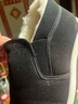 勵風(fēng)冬季老北京布鞋高幫加絨加厚老年防寒保暖工作羊毛棉鞋男款黑色44 曬單實(shí)拍圖