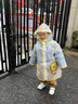 牧萌兒童雨衣男童女童防水全身雨披幼兒園小學(xué)生雨具 黃色小黃鴨 S 曬單實(shí)拍圖