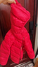笛莎（DEESHA）童裝女童秋冬短款三防輕薄羽絨服外套 紅色 130拜年服 曬單實(shí)拍圖