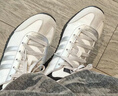 adidas「冰淇淋T頭鞋」VS JOG 2.0薄底運動(dòng)鞋男女阿迪達斯輕運動(dòng)   晶白/金屬銀/灰色 (推薦女生選小半碼)   36 曬單實(shí)拍圖