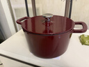 菲仕樂(lè )德國Moments食光鑄鐵鍋燉煲小湯鍋家用24厘米鑄鐵鍋-勃艮第紅 曬單實(shí)拍圖