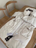 雅鹿羽絨服女中長(cháng)款2025冬季新款時(shí)尚韓版連帽女士加厚保暖寬松外套 米白色 L (165) 曬單實(shí)拍圖