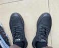 百麗厚底增高健步鞋男戶(hù)外休閑運動(dòng)鞋A2152CM5 碳墨黑 43 曬單實(shí)拍圖