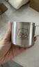 onlycook304不銹鋼雙層水杯 家用兒童牛奶杯 雙層帶把手隔熱水杯 150ml 曬單實(shí)拍圖