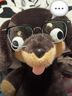 嬰果小島抽象臘腸狗玩偶公仔搞怪邪惡小狗毛絨玩具吉娃娃送男女生生日禮物 臘條-深棕 40cm 曬單實(shí)拍圖