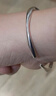 潮宏基 隨光足銀手鐲女開(kāi)口鐲子實(shí)心銀飾手飾送媽媽送女友生日禮物 鐲徑約6cm 曬單實(shí)拍圖