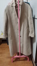 MUJI女式 羊毛混 切斯特大衣毛呢外套女款女裝衣服25年冬季 BD10LA5A 淡黃色 S (155/80A) 曬單實(shí)拍圖