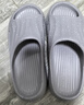 名創(chuàng  )優(yōu)品（MINISO）拖鞋男女家居情侶家用舒適浴室防滑防臭四季拖鞋  煙灰色42-43 曬單實(shí)拍圖