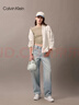 Calvin KleinJeans25夏季女士休閑印花時(shí)尚ck辣妹正肩修身針織短袖T恤上衣 曬單實(shí)拍圖