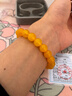 箴諾 天然雞油黃高冰種黃玉髓手鏈男女玉石手串佛珠手珠念珠 珠子直徑約10mm/約19顆（女士款） 曬單實(shí)拍圖