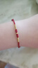 央創(chuàng  )時(shí)尚中國黃金紅繩手鏈女款銀本命年馬紅手繩編繩平安女生生日禮物女士 曬單實(shí)拍圖