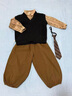 G.duck小黃鴨童裝男童套裝春秋季帥氣時(shí)髦學(xué)院風(fēng)兒童衣服男孩馬甲三件套 圖片色 100 (建議身高90cm 3-4歲)cm 曬單實(shí)拍圖