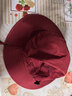 巴哈兔子帽子女夏天情侶騎車(chē)遮陽(yáng)帽登山大沿防曬帽出游漁夫帽沙灘 酒紅色 兩種戴法半網(wǎng) 曬單實(shí)拍圖