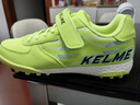 卡爾美（KELME）兒童足球鞋TF碎釘魔術(shù)貼免系帶防滑耐磨球鞋 果綠  38  曬單實(shí)拍圖