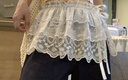 時(shí)鳥(niǎo)屁簾女遮胯蕾絲屁簾半身裙女裝秋冬屁簾下擺內搭疊穿A字短裙子 【三層花朵蕾絲】 均碼 曬單實(shí)拍圖