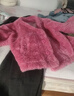 德瑪納落日玫瑰針織衫冬款粉嫩大口袋V領(lǐng)設計元氣甜妹風(fēng)開(kāi)衫 蜜粉 M  曬單實(shí)拍圖