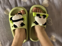 土豆屋兒童拖鞋中大童小孩室內外防滑軟底涼拖鞋 熊貓綠色200碼 曬單實(shí)拍圖