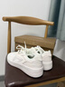 李寧板鞋女鞋低幫厚底增高百搭透氣小白鞋滑板鞋耐磨運動(dòng)休閑鞋 【浮舟】標準白/粉杏色420-6 37 曬單實(shí)拍圖