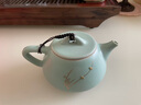 璞器汝窯茶壺單壺家用鋦釘高檔陶瓷冰裂釉功夫茶具配件一人用石瓢壺 曬單實(shí)拍圖