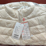 鴨鴨（YAYA）輕薄羽絨服女短款立領(lǐng)薄款秋冬保暖時(shí)尚休閑立領(lǐng)外套K 米白色 L 165 曬單實(shí)拍圖
