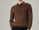 EMZ鄂爾多斯可機洗純羊毛春秋商務(wù)休閑Polo領(lǐng)男士保暖針織衫毛衣 棕色 XL 推薦身高175-180/體重150-160斤 曬單實(shí)拍圖