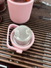 北鼎（Buydeem）泡茶隨手杯 茶水分離水杯大容量玻璃杯高顏值茶杯便攜辦公禮物 【豬豬粉】暢快飲|茶水分離630ml 曬單實(shí)拍圖