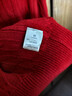 【京東直采】|騏驥紅26新款100%純羊毛衫女麻花百搭秋冬針織毛衣 紅色 M 160(45-55kg) 曬單實(shí)拍圖