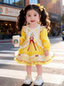 G.duck小黃鴨童裝洛麗塔公主裙女童連衣裙春秋款星星人裙子兒童生日禮服 裙子 90 cm 曬單實(shí)拍圖