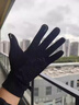 GOLOVEJOY保暖手套冬季男女德絨戶(hù)外登山徒步運動(dòng)可觸屏防滑針織手套黑色M 曬單實(shí)拍圖
