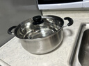蘇泊平替款304不銹鋼湯鍋蒸鍋加厚煮泡面鍋蒸鍋專(zhuān)用燃氣電磁爐 【0涂層304不銹鋼】 24cm 曬單實(shí)拍圖