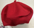 U&MUDI嬰兒帽子秋冬款寶雷帽嬰幼兒毛線(xiàn)針織帽時(shí)尚兒童貝雷帽南瓜帽 紅色 M/建議6-36個(gè)月左右 曬單實(shí)拍圖