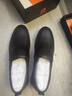 老人頭皮鞋男鞋頭層牛皮牛筋底商務(wù)休閑皮鞋中老年軟底軟面爸爸鞋 黑色 42 曬單實(shí)拍圖