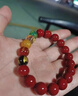 吉照堂真朱砂手串馬年五路財神招財貔貅護身符轉運手鏈送男女士新年禮物 【宮廷帝王砂】五路財神招財貔貅手串 珠徑8mm【建議偏瘦女士佩戴】+國檢證書(shū) 曬單實(shí)拍圖