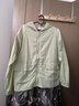 春秋大碼女裝拉鏈連帽短外套薄款媽媽裝上衣百搭寬松純色大口袋新 淺綠色 3XL 建議135-150斤 曬單實(shí)拍圖