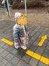 babycrayon新款可愛(ài)萌趣彩虹豆兒童雨衣戶(hù)外穿防水幼兒園男生女童寶寶雨披 曬單實(shí)拍圖