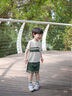 幼歌（YOUGE）夏季新品嬰幼兒Polo領(lǐng)上衣短褲寬松清涼冰絲套裝 青檸綠 褲子 110 cm 曬單實(shí)拍圖
