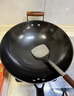 八桂鐵匠陸川鐵鍋手工鑄鐵鍋炒鍋家用無(wú)涂層不粘炒菜鍋老式圓底生鐵鍋36cm 曬單實(shí)拍圖
