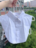 DEATKN德國假領(lǐng)子百搭襯衫男女士棉質(zhì)白襯衣領(lǐng)夏季神器西裝裝飾衣內搭 (單件裝)白色L 曬單實(shí)拍圖
