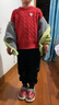 左西男童紅色毛衣兒童加厚針織衫2025新款男孩新年服冬裝 紅色 140 曬單實(shí)拍圖