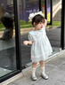 班喜迪女童連衣裙夏裝2026新款洋氣寶寶公主裙周歲禮服夏季薄款兒童裙子 藍色 80 曬單實(shí)拍圖