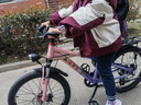 鳳凰官方旗艦店兒童自行車(chē)男女變速青少年學(xué)生山地車(chē)碟剎賽車(chē) 星際 粉紫【變速】后座+LED燈+輻條輪 22寸【適合130-170cm】 曬單實(shí)拍圖