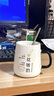 簡(jiǎn)約陶瓷馬克杯喝水杯帶蓋勺創(chuàng  )意個(gè)性潮流情侶款一家人家用牛奶杯 大魔王（陶瓷杯蓋+水滴勺）約380ml 曬單實(shí)拍圖