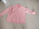 襯衫女多巴胺甜美粉色純棉薄款外套上衣休閑百搭顯瘦長(cháng)袖襯衣外穿 甜美粉 XL 建議130-145斤穿 曬單實(shí)拍圖
